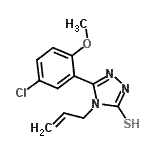 CAS#: 369396-84-9, 4-Allyl-5-(5-Chloro-2-Methoxyphenyl)-4H-1,2,4-Triazole-3-Thiol