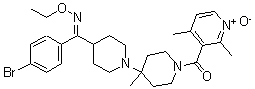 CAS 登录号：370893-06-4， 4-[4-[C-(4-溴苯基)-N-乙氧基亚胺甲酰基]-1-哌啶基]-4-甲基-1-哌啶基]-(2,4-二甲基-1-氧代-吡啶-3-基)甲酮