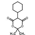 CAS 登录号：3709-28-2， 5-环己基-2,2-二甲基-1,3-二恶烷-4,6-二酮