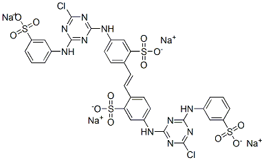 CAS 登录号：37138-25-3， 5-[[4-氯-6-[(3-磺酸苯基)氨基]-1,3,5-三嗪-2-基]氨基]-2-[(E)-2-[4-[[4-氯-6-[(3-磺酸苯基)氨基]-1,3,5-三嗪-2-基]氨基]-2-磺酸苯基]乙烯基]苯磺酸四钠盐