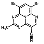 CAS#: 37160-11-5, 7,9-Dibromo-2-Methyl-1,3,6,9B-Tetraazaphenalene-4-Carbonitrile