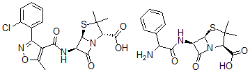 CAS#: 37203-95-5, (2R,5R,6R)-6-[(2-Amino-2-Phenylacetyl)Amino]-3,3-Dimethyl-7-Oxo-4-Thia-1-Azabicyclo[3.2.0]Heptane-2-Carboxylic Acid; (2S,5R,6R)-6-[[3-(2-Chlorophenyl)-5-Methyl1,2-Oxazole-4-Carbonyl]Amino]-3,3-Dimethyl-7-Oxo-4-Thia-1-Azabicyclo[3.2.0]Heptane-2-Carboxylic Acid