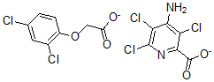 CAS 登录号:37339-60-9, 4-氨基-3,5,6-三氯-2-吡啶羧酸与(2,4-二氯苯氧基)乙酸的混合物