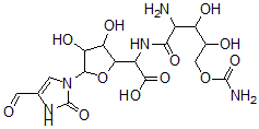 CAS 登录号：37362-29-1， 5-[(2-氨基-5-O-氨基甲酰-2-脱氧-L-木糖酰基)氨基]-1,5-二脱氧-1-(4-甲酰基-2,3-二氢-2-氧代-1H-咪唑-1-基)-beta-D-呋喃阿洛糖醛酸