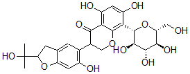 CAS#: 37376-13-9, 3-[2,3-Dihydro-6-Hydroxy-2-(1-Hydroxy-1-Methylethyl)Benzofuran-5-Yl]-8-(beta-D-Glucopyranosyl)-2,3-Dihydro-5,7-Dihydroxy-4H-1-Benzopyran-4-One