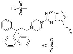 CAS#: 37425-13-1, 9-Allyl-2-(4-(2-tritylethyl)-1-piperazinyl)-9H-purine dimethanesulfonate