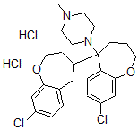 CAS 登录号：37483-87-7， 1-[8-氯-5-(8-氯-2,3,4,5-四氢-1-苯并氧杂卓-4-基)-3,4-二氢-2H-1-苯并氧杂卓-5-基]-4-甲基哌嗪二盐酸盐
