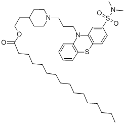 CAS#: 37517-26-3, 2-[1-[3-[2-[(Dimethylamino)Sulphonyl]-10H-Phenothiazin-10-Yl]Propyl]Piperidin-4-Yl]Ethyl Palmitate