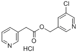 CAS 登录号：37831-77-9， (5-氯吡啶-3-基)甲基2-吡啶-3-基乙酸酯盐酸盐