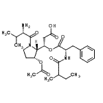 CAS 登录号：37878-19-6， (3S)-3-[(2S,3R)-3-乙酰氧基-1-(L-缬氨酰)-2-吡咯烷基]-3-{[N-(2-甲基丁酰基)-L-苯丙氨酰]氧基}丙酸