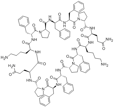 CAS#: 380488-27-7, Cyclo(L-glutaminyl-L-lysyl-D-phenylalanyl-D-prolyl-D-phenylalanyl-L-phenylalanyl-D-prolyl-L-glutaminyl-L-lysyl-D-phenylalanyl-D-prolyl-D-phenylalanyl-L-phenylalanyl-D-prolyl)