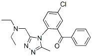 CAS 登录号：38150-34-4， [5-氯-2-[3-(二乙基氨基甲基)-5-甲基-1,2,4-三唑-4-基]苯基]-苯基甲酮