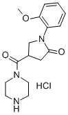 CAS 登录号：38160-10-0， 1-(2-甲氧基苯基)-4-(哌嗪-1-羰基)吡咯烷-2-酮盐酸盐
