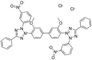CAS#: 38184-50-8, 2-[2-Methoxy-4-[3-Methoxy-4-[3-(4-Nitrophenyl)-5-Phenyltetrazol-2-Ium-2-Yl]Phenyl]Phenyl]-3-(4-Nitrophenyl)-5-Phenyltetrazol-2-Ium Dichloride