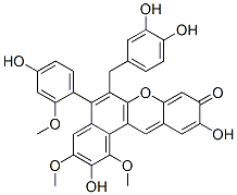 CAS#: 38185-48-7, 6-[(3,4-Dihydroxyphenyl)Methyl]-9,10-Dihydroxy-5-(4-Hydroxy-2-Methoxyphenyl)-1,3-Dimethoxybenzo[a]Xanthen-2-One