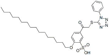 CAS#: 38407-79-3, 2-Hexadecoxy-5-[2-(1-Phenyltetrazol-5-Yl)Sulfanylacetyl]Benzenesulfonic Acid