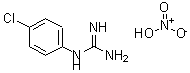 CAS 登录号：38647-83-5， 1-(4-氯苯基)胍硝酸盐(1:1)