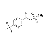CAS#: 386704-14-9, 2-(Methylsulfonyl)-1-[6-(Trifluoromethyl)-3-Pyridinyl]Ethanone