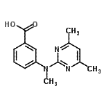 CAS 登录号：387350-52-9， 3-[(4,6-二甲基-2-嘧啶基)(甲基)氨基]苯甲酸