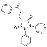 CAS 登录号：3878-14-6， 4-(3-氧代-3-苯基丙基)-1,2-二(苯基)吡唑烷-3,5-二酮