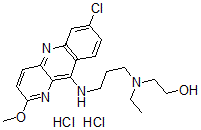 CAS 登录号：38915-29-6， 2-[3-[(7-氯-2-甲氧基吡啶并[3,2-b]喹啉-10-基)氨基]丙基-乙基氨基]乙醇二盐酸盐