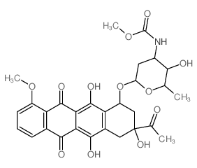 CAS#: 38942-79-9, Methyl N-[6-[(3-Acetyl-3,5,12-Trihydroxy-10-Methoxy-6,11-Dioxo-2,4-Dihydro-1H-Tetracen-1-Yl)Oxy]-3-Hydroxy-2-Methyloxan-4-Yl]Carbamate