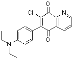 CAS 登录号：389614-94-2， 7-氯-6-[4-(二乙基氨基)苯基]-5,8-喹啉二酮