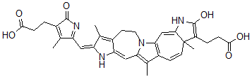 CAS#: 39290-30-7, (Z)-2-((4-(2-Carboxyethyl)-1,5-Dihydro-3-Methyl-5-Oxo-2H-Pyrrol-2-Ylidene)Methyl)-4,5,8,10a-Tetrahydro-9-Hydroxy-3,10a,13-Trimethyl-Pyrrolo(2,3-d)Pyrrolo(2'',3'':4',5')Cyclohepta(1',2':4,5)Pyrrolo(1,2-a)Azepine-10-Propanoic Acid