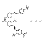 CAS 登录号：39363-31-0， 三钠5-硝基-2-[(E)-2-{2-磺酸-4-[(E)-{4-[(4-磺酸苯基)偶氮]苯基}-氧偶氮基]苯基}乙烯基]苯磺酸盐