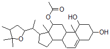 CAS 登录号：39379-60-7， [1,3-二羟基-10,13-二甲基-17-[1-(4,5,5-三甲基四氢呋喃-2-基)乙基]-2,3,4,7,8,9,11,12,14,15,16,17-十二氢-1H-环戊二烯并[a]菲-12-基]乙酸酯