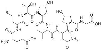 CAS 登录号：393827-71-9， L-alpha-谷氨酰-L-蛋氨酰-L-苏氨酰-(4R)-4-羟基-L-脯氨酰-L-缬氨酰-L-天冬氨酰胺酰-(4R)-4-羟基-L-脯氨酰-甘氨酸