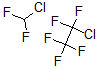 CAS 登录号:39432-81-0, 氯-二氟甲烷; 1-氯-1,1,2,2,2-五氟乙烷