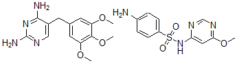 CAS#: 39469-68-6, 4-amino-N-(6-methoxy-4-pyrimidinyl)-Benzenesulfonamide mixt. with 5-((3,4,5-trimethoxyphenyl)methyl)-2,4-pyrimidinediamine