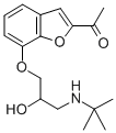 CAS 登录号：39543-80-1， 1-[7-[3-(叔丁基氨基)-2-羟基丙氧基]-1-苯并呋喃-2-基]乙酮