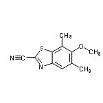 CAS#: 39785-40-5, 6-Methoxy-5,7-Dimethyl-1,3-Benzothiazole-2-Carbonitrile
