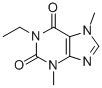 CAS 登录号：39832-36-5， 1-乙基-3,7-二甲基嘌呤-2,6-二酮