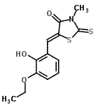 CAS#: 402932-19-8, (5Z)-5-(3-Ethoxy-2-Hydroxybenzylidene)-3-Methyl-2-Thioxo-1,3-Thiazolidin-4-One