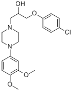 CAS 登录号：40475-25-0， 1-(4-氯苯氧基)-3-[4-(3,4-二甲氧基苯基)哌嗪-1-基]丙-2-醇