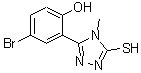 CAS 登录号：406184-39-2， 4-溴-2-(4-甲基-5-硫基-4H-1,2,4-三唑-3-基)苯酚