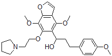 CAS#: 40680-80-6, 4,7-Dimethoxy-alpha-[2-(4-Methoxyphenyl)Ethyl]-6-[2-(1-Pyrrolidinyl)Ethoxy]-5-Benzofuranmethanol