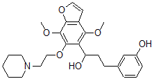CAS#: 40681-05-8, 4,7-Dimethoxy-alpha-[2-(3-Hydroxyphenyl)Ethyl]-6-[2-(1-Piperidinyl)Ethoxy]-5-Benzofuranmethanol