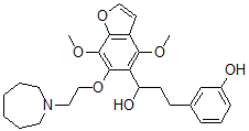 CAS#: 40681-07-0, 4,7-Dimethoxy-6-[2-(Hexahydro-1H-Azepin-1-Yl)Ethoxy]-alpha-[2-(3-Hydroxyphenyl)Ethyl]-5-Benzofuranmethanol