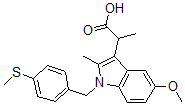 CAS#: 40738-05-4, 2-[5-Methoxy-2-methyl-1-[4-(methylthio)benzyl]indol-3-yl]propionic acid