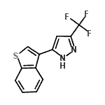 CAS#: 4099-11-0, 5-(1-Benzothiophen-3-Yl)-3-(Trifluoromethyl)-1H-Pyrazole