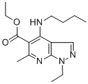 CAS#: 41094-88-6, Ethyl 4-(butylamino)-1-ethyl-6-methyl-1H-pyrazolo(3,4-b)pyridine-5-carboxylate