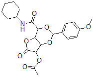 CAS 登录号：41111-85-7， N-环己基-5-O-乙酰基-2,4-O-(4-甲氧基苄亚基)葡萄糖二酸-1-酰胺-6,3-内酯