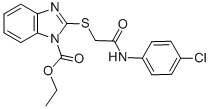 CAS#: 41215-90-1, Ethyl 2-[(4-Chlorophenylcarbamoyl)Methylthio]-1H-Benzo[d]Imidazole-1-Carboxylate