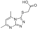 CAS 登录号：41266-71-1， (5,7-二甲基-[1,2,4]三唑并[4,3-a]嘧啶-3-基巯基)-乙酸