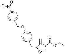 CAS 登录号：415697-08-4， 2-{4-[(4-硝基苄基)氧基]苄基}-1,3-噻唑烷-4-羧酸乙酯