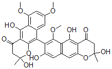 CAS#: 41689-66-1, 2,2',3,3'-Tetrahydro-2,2',5,5',8-Pentahydroxy-6,6',8'-Trimethoxy-2,2'-Dimethyl-7,10'-Bi[4H-Naphtho[2,3-b]Pyran]-4,4'-Dione